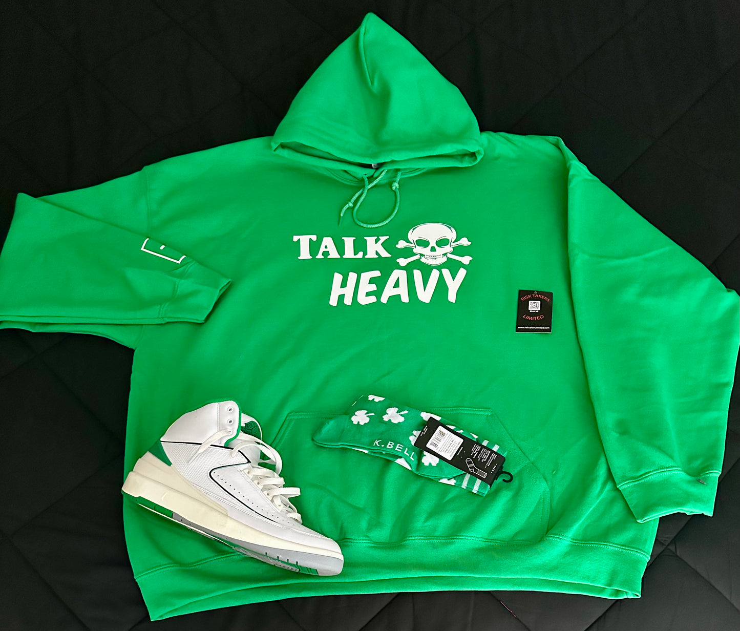 Kelly Green Unisex “TALK HEAVY” Hoodie