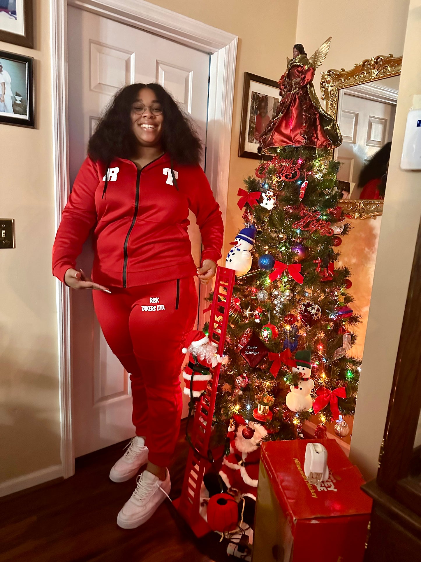 Red And White With Black Unisex RT Track Suit