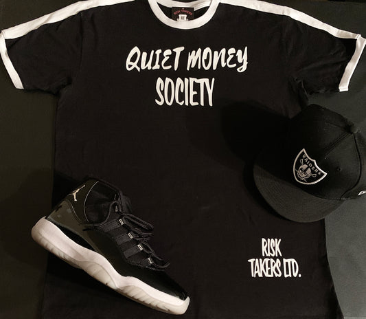Quiet Money Society Unisex Ringer Tees