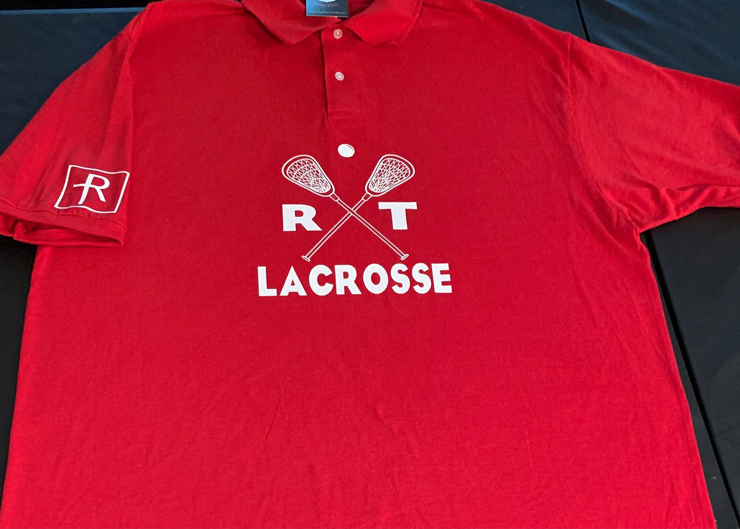 Red And White Unisex RT Lacrosse Polo