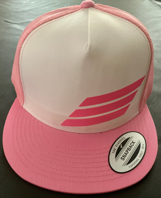 Pink And White Wavy Takers Snapback