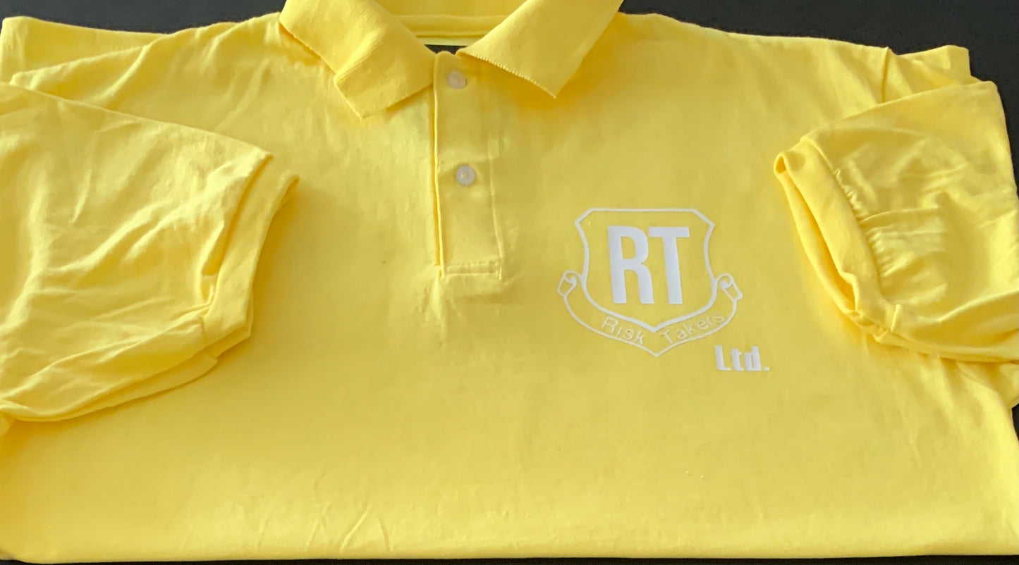 Yellow With White Basic RT Unisex Polo
