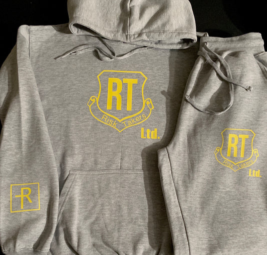 Heather Grey With Yellow RT Logo Sweatsuit