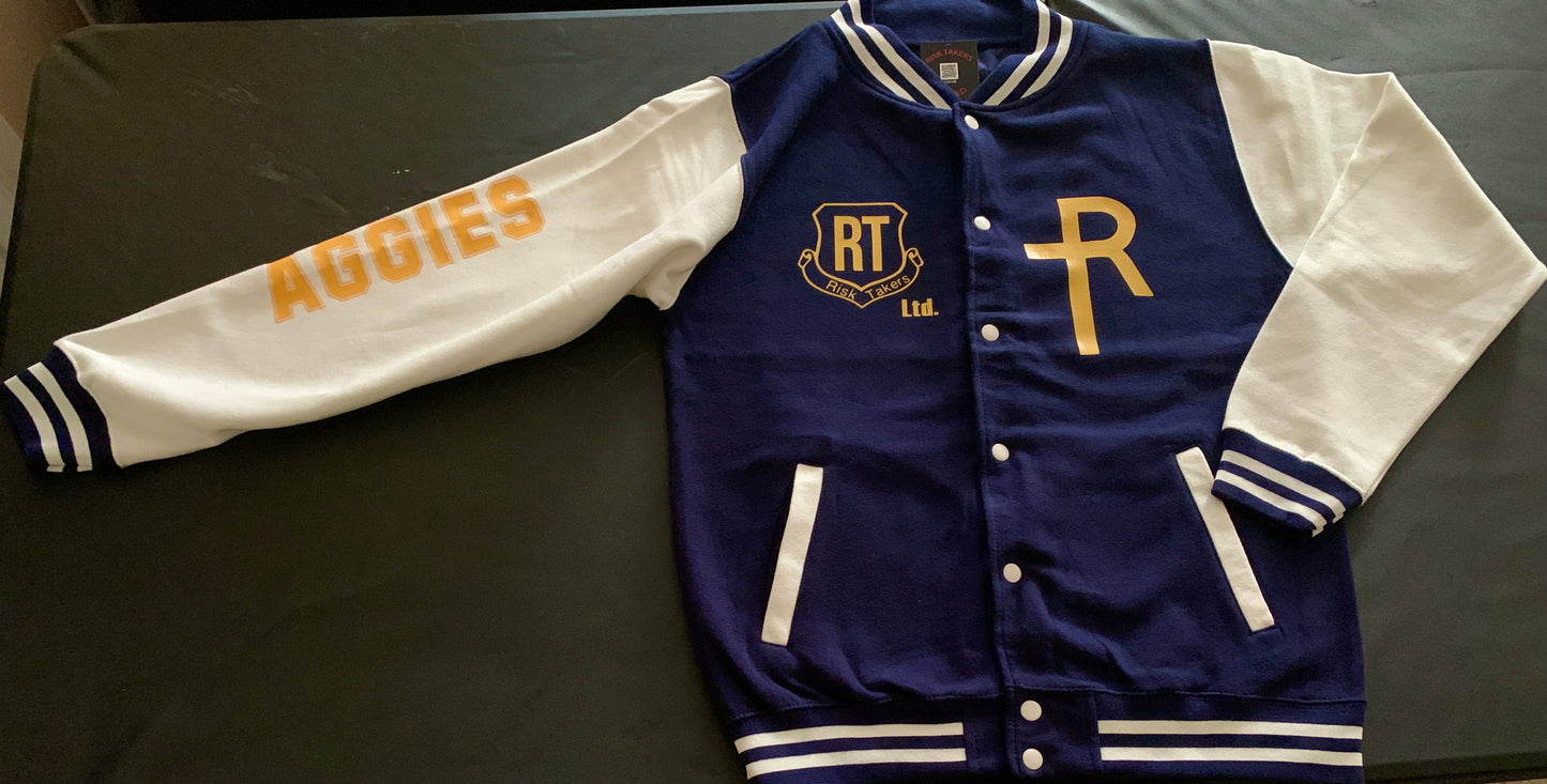 Navy x White x Gold NC A&T Aggies Unisex Varsity Jacket