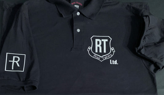 Navy Blue With White Basic Unisex RT Polo