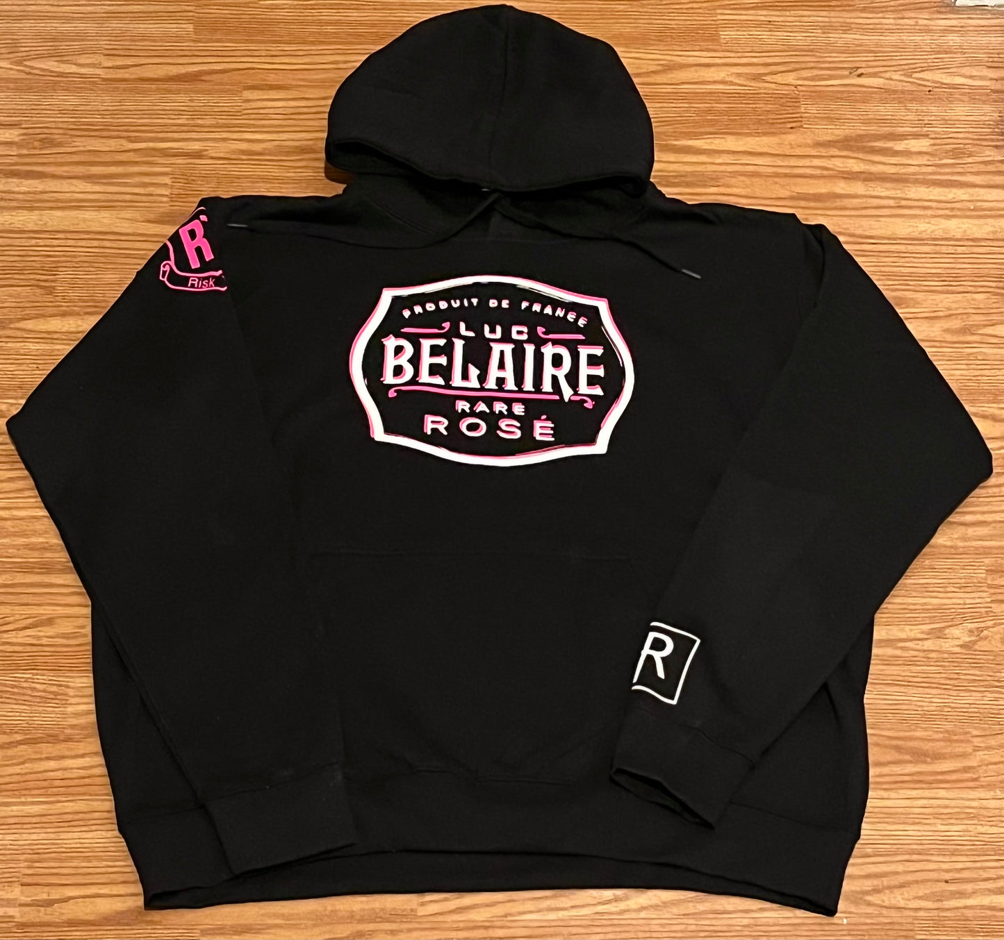 EXCLUSIVE BELAIRE BRAND BLACK PINK AND WHITE UNISEX HOODIE