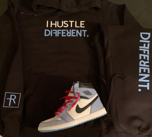 Black, Carolina & White “I Hustle Different” Sweatsuit