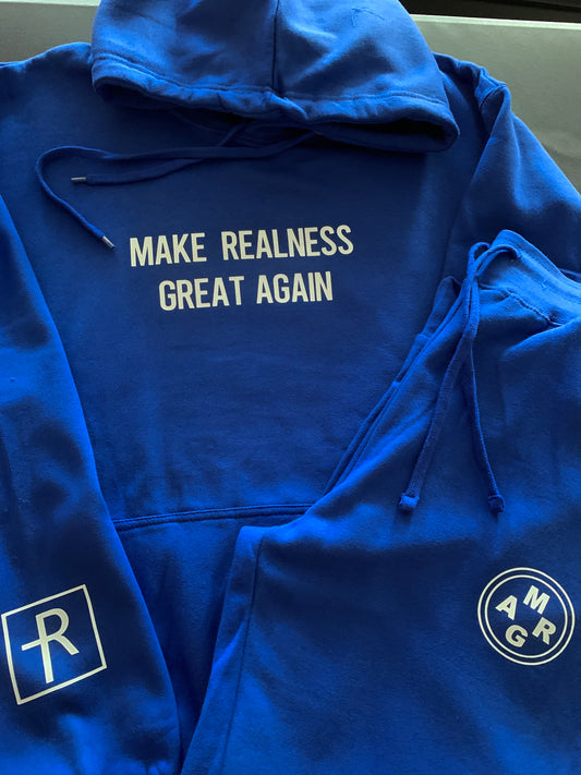 Royal With White “Make Realness Great Again” Sweatsuit