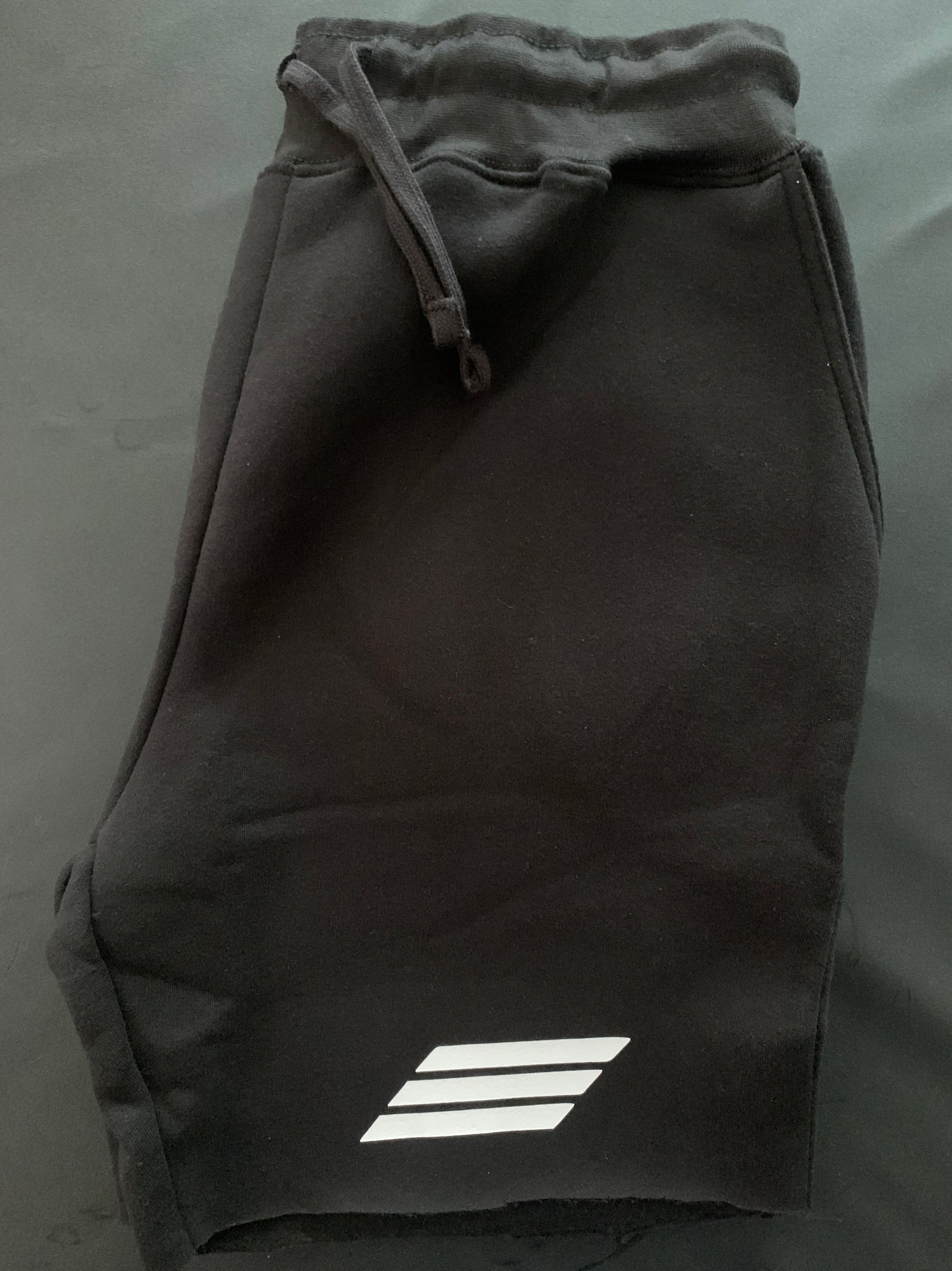 Black And White Wavy Takers Sweatshorts