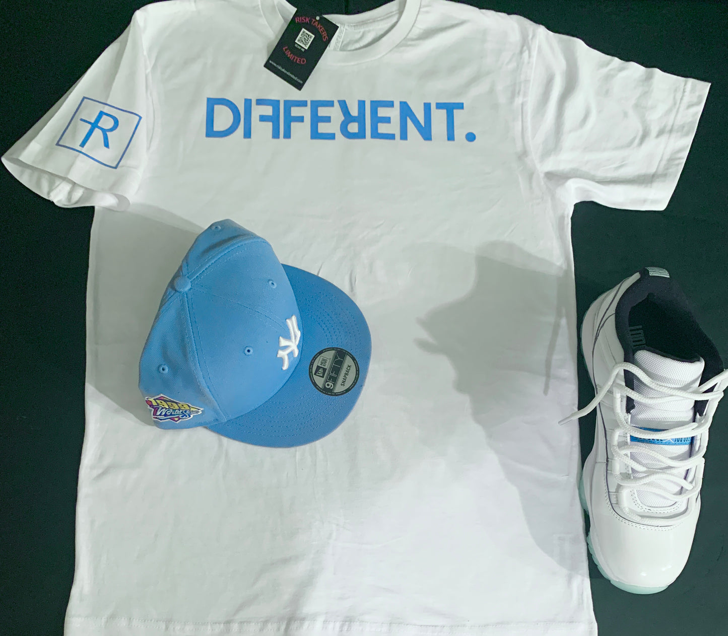 White And Carolina Blue, Unisex DIFFERENT Tee