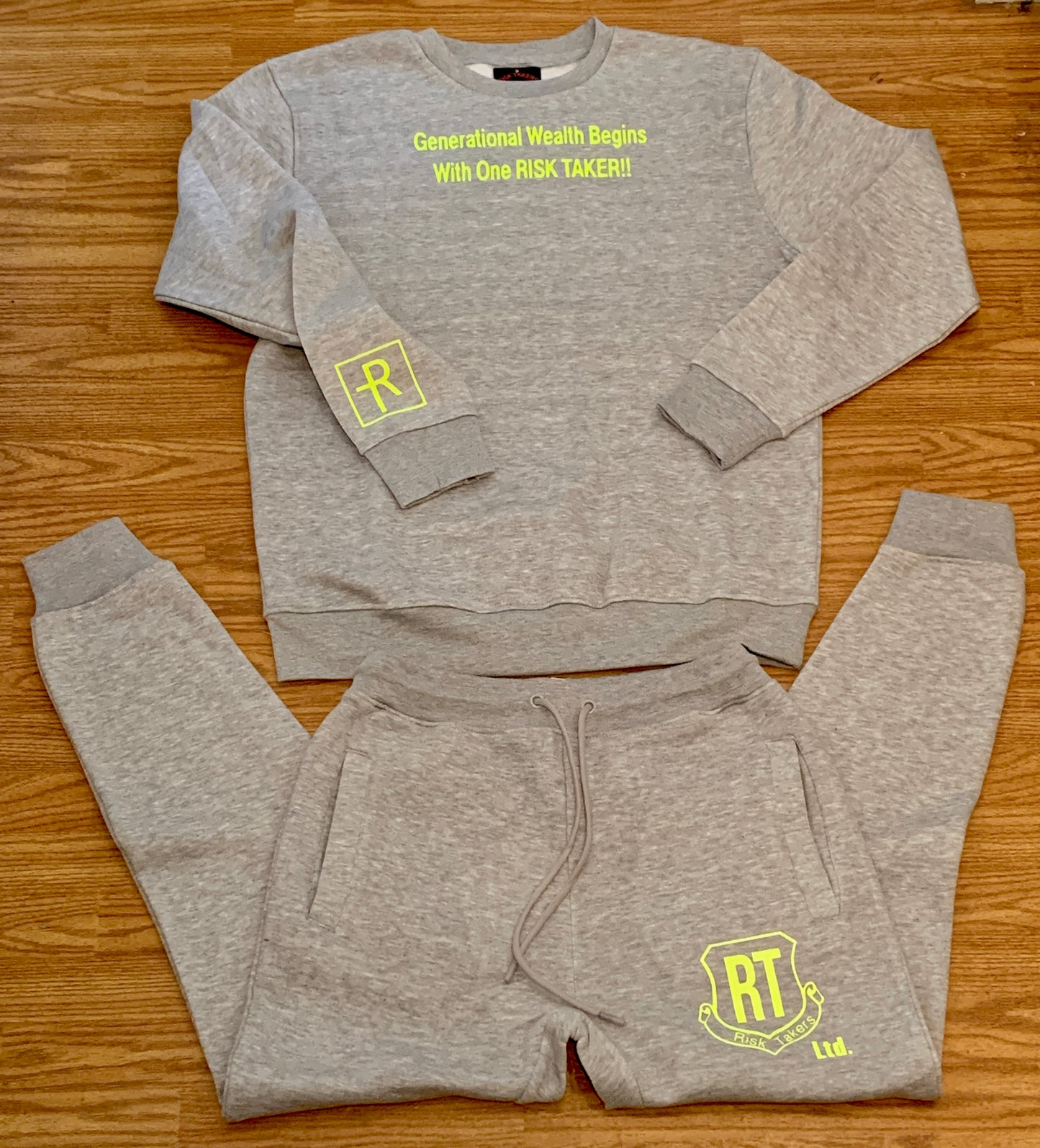 Heather Grey x Lime Yellow Unisex GW Sweatsuit
