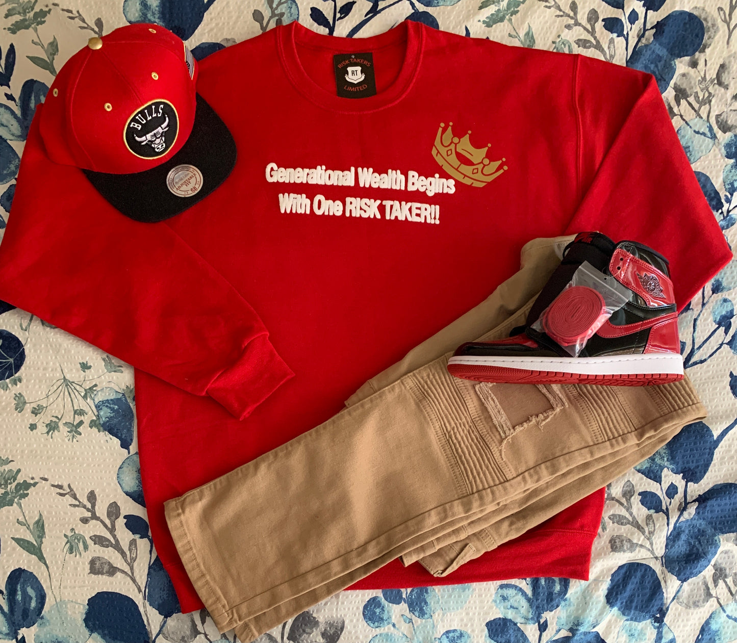 Red x White x Gold Unisex GW Crewneck Sweater