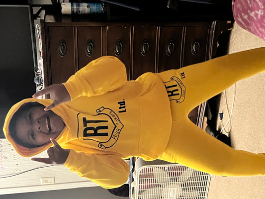 Yellow With Black Kids RT Sweatsuit