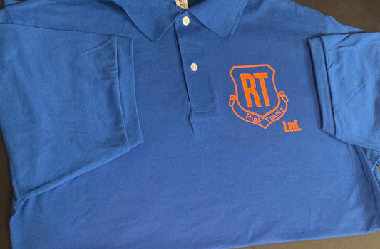Royal Blue With Orange Basic RT Polo