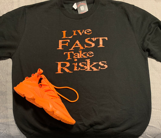 Black Wit Orange LFTR Unisex Crewneck Sweater